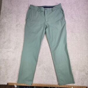 Vineyard Vines On The Go Pant Men's 34x30 Sage Green Cotton Blend Casual Chinos